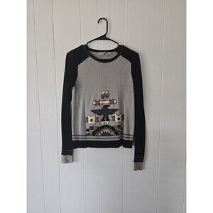 Vintage 1970's Tiffany Manor Native Motif Knit Sweater Size Large Pre-Owned